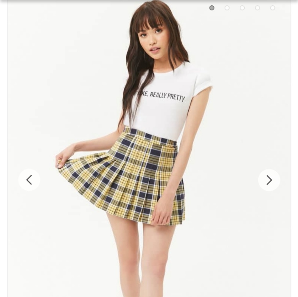 Plaid Pleated Skirt